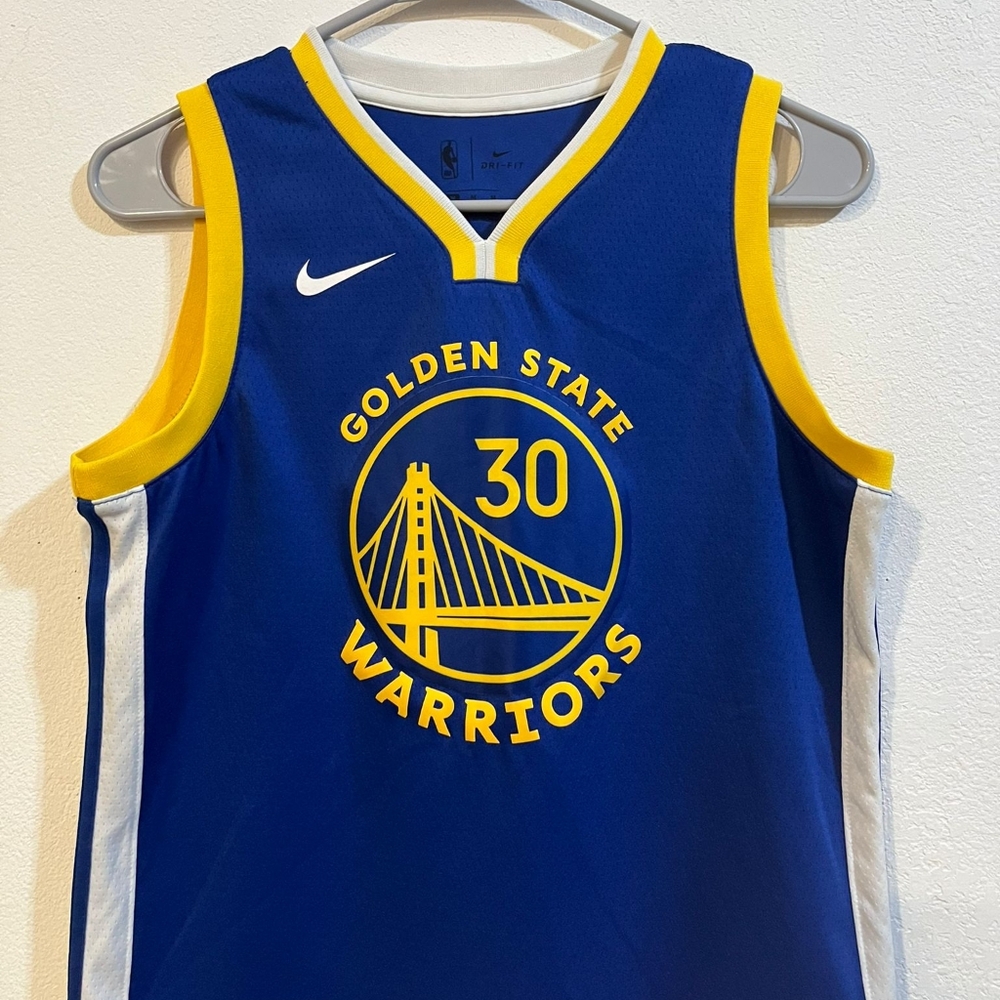 Nike Golden State Warriors Blue and Yellow Jersey